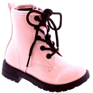 NWT Kids Pink Combat Boots